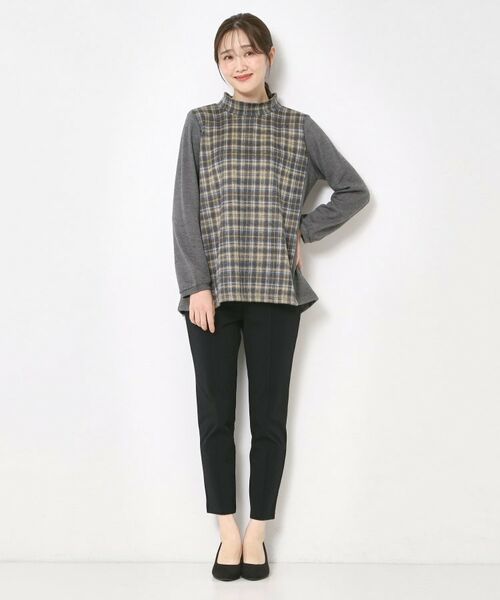 CORDIER / コルディア チュニック | 【M~4Lサイズ】ウインターチェックチュニックプルオーバー | 詳細9