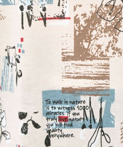 CORDIER / コルディア カットソー | 【M～4Lサイズ】ウォームアートプリントハイネックプルオーバージャージ | 詳細18