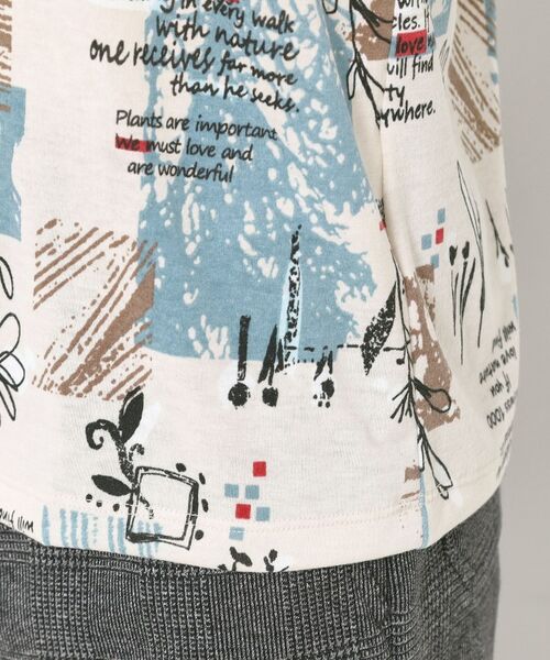 CORDIER / コルディア カットソー | 【M～4Lサイズ】ウォームアートプリントハイネックプルオーバージャージ | 詳細6