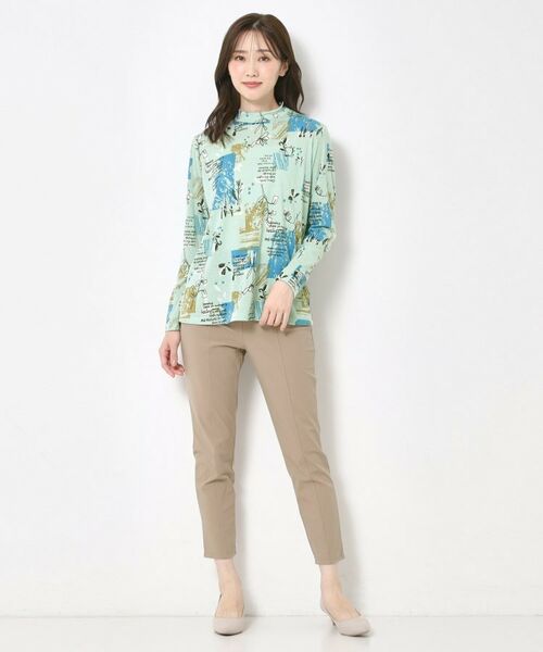 CORDIER / コルディア カットソー | 【M～4Lサイズ】ウォームアートプリントハイネックプルオーバージャージ | 詳細8