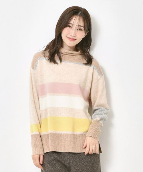 CORDIER / コルディア ニット・セーター | 【M～4Lサイズ】スーパーメリノマルチボーダープルオーバーニット | 詳細19
