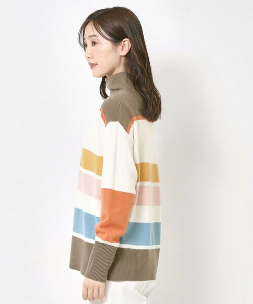 CORDIER / コルディア ニット・セーター | 【M～4Lサイズ】スーパーメリノマルチボーダープルオーバーニット | 詳細2
