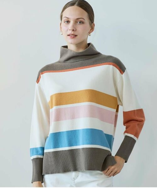CORDIER / コルディア ニット・セーター | 【M～4Lサイズ】スーパーメリノマルチボーダープルオーバーニット | 詳細27