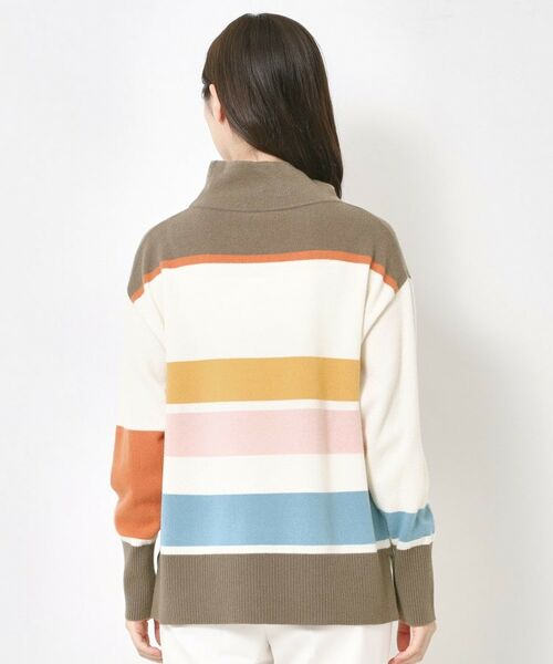 CORDIER / コルディア ニット・セーター | 【M～4Lサイズ】スーパーメリノマルチボーダープルオーバーニット | 詳細3