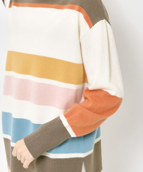 CORDIER / コルディア ニット・セーター | 【M～4Lサイズ】スーパーメリノマルチボーダープルオーバーニット | 詳細5