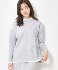 CORDIER / コルディア ニット・セーター | 【セットアップ】ウールブレンド配色ラインプルオーバーニット