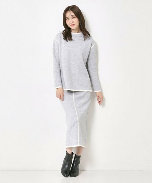 CORDIER / コルディア ニット・セーター | 【セットアップ】ウールブレンド配色ラインプルオーバーニット | 詳細16