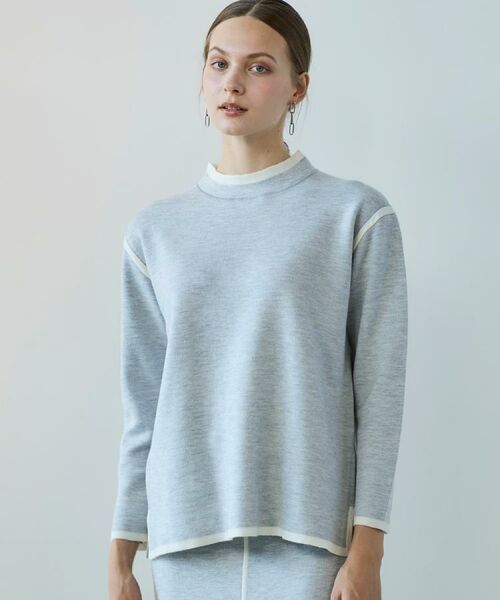CORDIER / コルディア ニット・セーター | 【セットアップ】ウールブレンド配色ラインプルオーバーニット | 詳細20