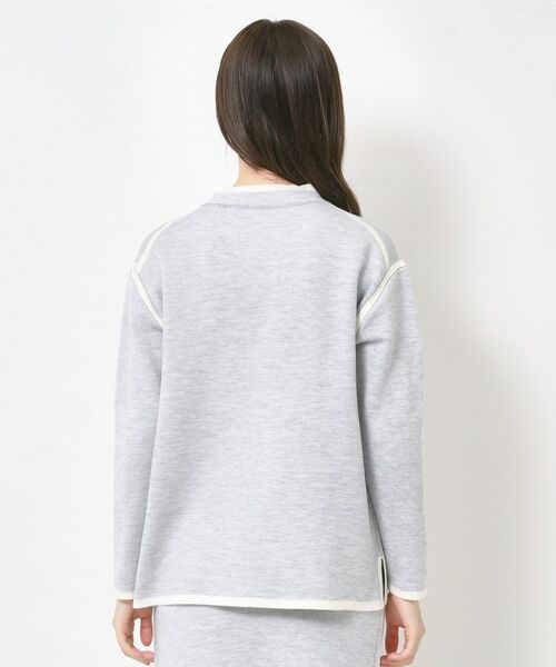 CORDIER / コルディア ニット・セーター | 【セットアップ】ウールブレンド配色ラインプルオーバーニット | 詳細3