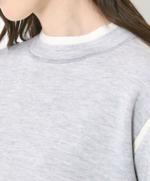 CORDIER / コルディア ニット・セーター | 【セットアップ】ウールブレンド配色ラインプルオーバーニット | 詳細4