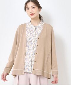 CORDIER / コルディア カーディガン・ボレロ | 【M～3Lサイズ／アンサンブル／洗える】エターナルニットVネックカーディガン