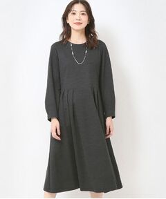 CORDIER / コルディア ミニ丈・ひざ丈ワンピース | 【M～3Lサイズ／洗える】クリアウール混ジャージワンピース