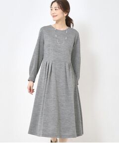 CORDIER / コルディア ミニ丈・ひざ丈ワンピース | 【M～3Lサイズ／洗える】クリアウール混ジャージワンピース