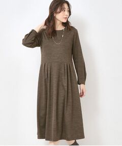 CORDIER / コルディア ミニ丈・ひざ丈ワンピース | 【M～3Lサイズ／洗える】クリアウール混ジャージワンピース