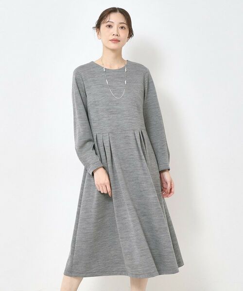 CORDIER / コルディア ミニ丈・ひざ丈ワンピース | 【M～3Lサイズ／洗える】クリアウール混ジャージワンピース | 詳細16