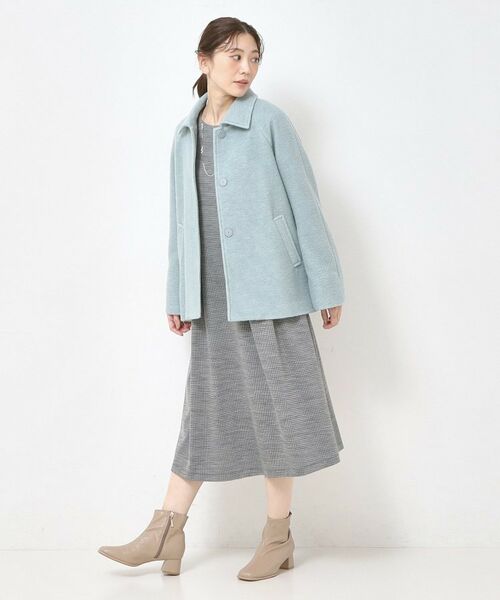 CORDIER / コルディア ミニ丈・ひざ丈ワンピース | 【M～3Lサイズ／洗える】クリアウール混ジャージワンピース | 詳細18