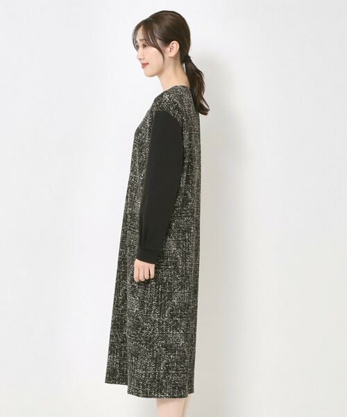 CORDIER / コルディア ミニ丈・ひざ丈ワンピース | 【M～4Lサイズ／洗える】セナプリントジャージワンピース | 詳細2