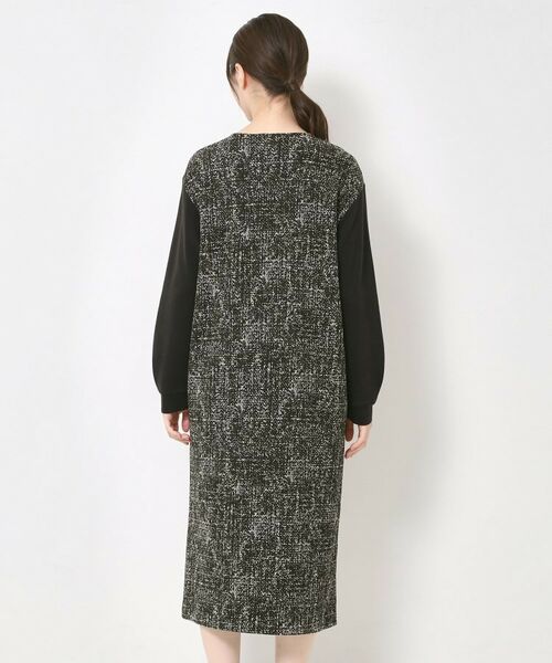 CORDIER / コルディア ミニ丈・ひざ丈ワンピース | 【M～4Lサイズ／洗える】セナプリントジャージワンピース | 詳細3