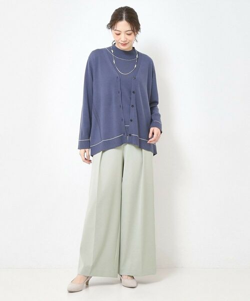 CORDIER / コルディア パンツ | 【S～4Lサイズ／ストレッチ／洗える】ステファニーワイドパンツ | 詳細18