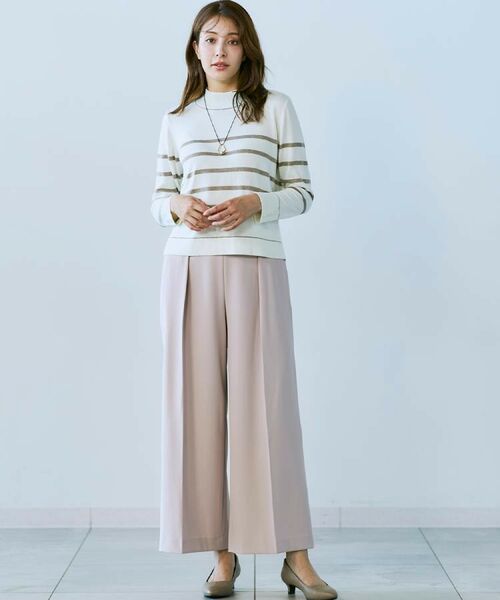 CORDIER / コルディア パンツ | 【S～4Lサイズ／ストレッチ／洗える】ステファニーワイドパンツ | 詳細21