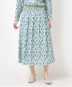 CORDIER / コルディア ロング・マキシ丈スカート | 【M～3Lサイズ／セットアップ／洗える】エスポワール幾何プリントスカート