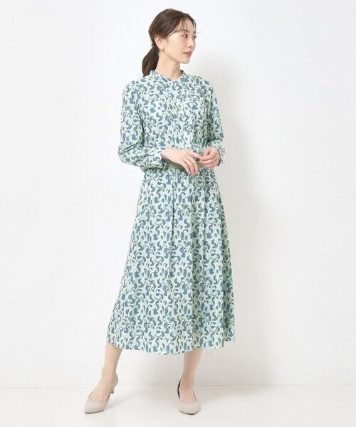 CORDIER / コルディア ロング・マキシ丈スカート | 【M～3Lサイズ／セットアップ／洗える】エスポワール幾何プリントスカート | 詳細13