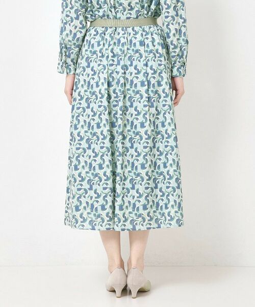 CORDIER / コルディア ロング・マキシ丈スカート | 【M～3Lサイズ／セットアップ／洗える】エスポワール幾何プリントスカート | 詳細3