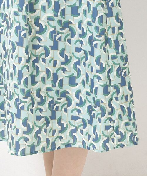 CORDIER / コルディア ロング・マキシ丈スカート | 【M～3Lサイズ／セットアップ／洗える】エスポワール幾何プリントスカート | 詳細6