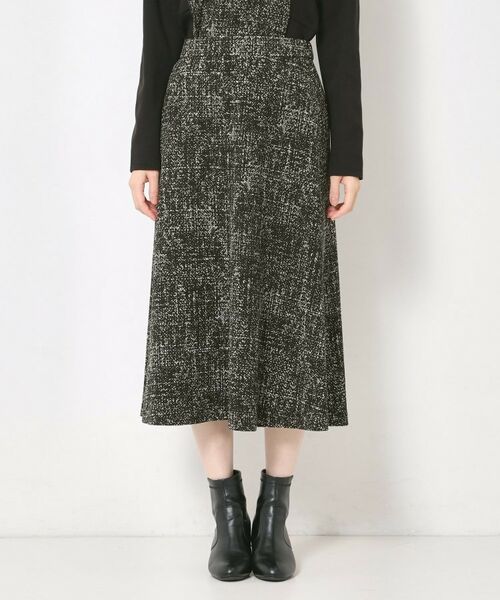 CORDIER / コルディア スカート | 【S～4Lサイズ／セットアップ／洗える】セナプリントジャージセミフレアスカート | 詳細1