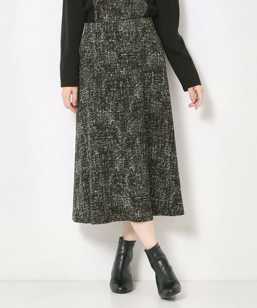 CORDIER / コルディア スカート | 【S～4Lサイズ／セットアップ／洗える】セナプリントジャージセミフレアスカート | 詳細7