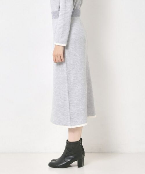 CORDIER / コルディア ロング・マキシ丈スカート | 【セットアップ】ウールブレンド配色ラインニットスカート | 詳細2