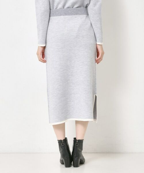 CORDIER / コルディア ロング・マキシ丈スカート | 【セットアップ】ウールブレンド配色ラインニットスカート | 詳細3