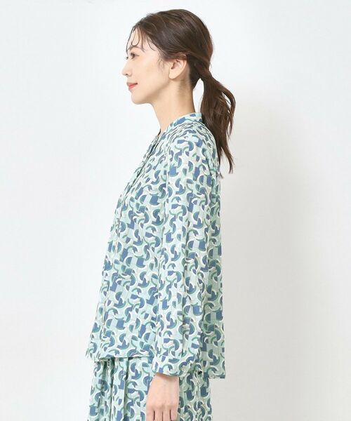 CORDIER / コルディア シャツ・ブラウス | 【M～3Lサイズ／セットアップ／洗える】エスポワール幾何プリントブラウス | 詳細2