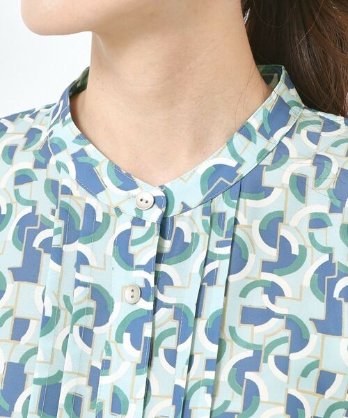 CORDIER / コルディア シャツ・ブラウス | 【M～3Lサイズ／セットアップ／洗える】エスポワール幾何プリントブラウス | 詳細4