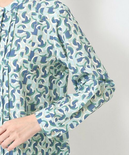 CORDIER / コルディア シャツ・ブラウス | 【M～3Lサイズ／セットアップ／洗える】エスポワール幾何プリントブラウス | 詳細5