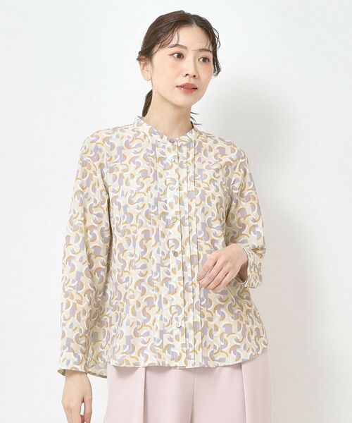 CORDIER / コルディア シャツ・ブラウス | 【M～3Lサイズ／セットアップ／洗える】エスポワール幾何プリントブラウス | 詳細7
