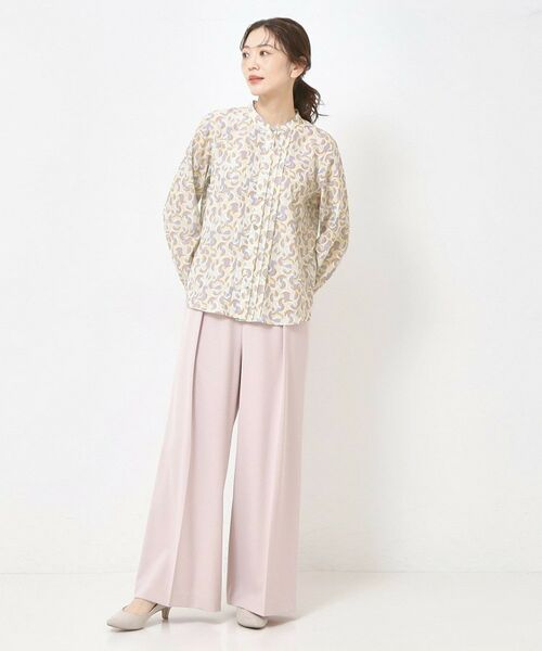 CORDIER / コルディア シャツ・ブラウス | 【M～3Lサイズ／セットアップ／洗える】エスポワール幾何プリントブラウス | 詳細9