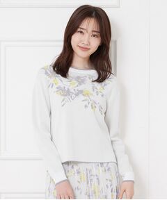 CORDIER / コルディア ニット・セーター | 【入卒セレモニー／おでかけ／M～3Lサイズ／セットアップ】フラワージャカードプルオーバーニット