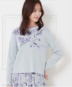 CORDIER / コルディア ニット・セーター | 【入卒セレモニー／おでかけ／M～3Lサイズ／セットアップ】フラワージャカードプルオーバーニット