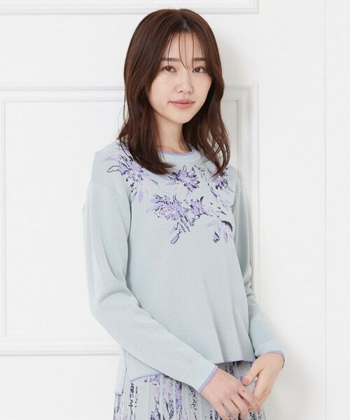 CORDIER / コルディア ニット・セーター | 【入卒セレモニー／おでかけ／M～3Lサイズ／セットアップ】フラワージャカードプルオーバーニット | 詳細11