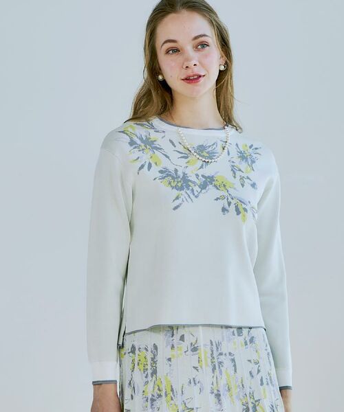 CORDIER / コルディア ニット・セーター | 【入卒セレモニー/おでかけ/M~3Lサイズ/セットアップ】フラワージャカードプルオーバーニット | 詳細19