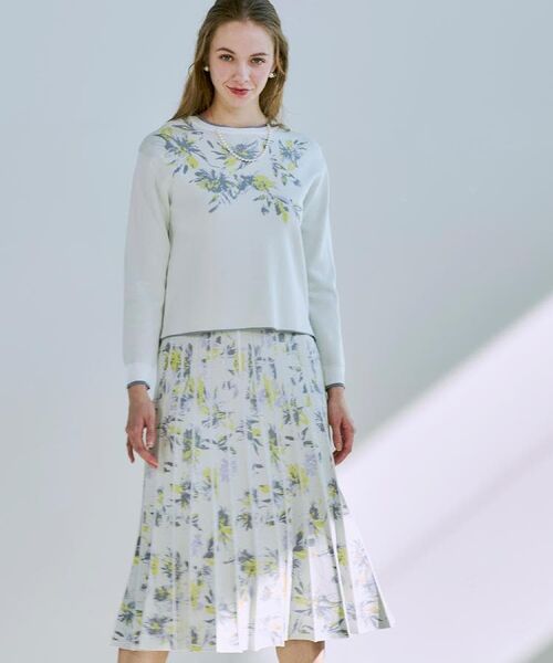 CORDIER / コルディア ニット・セーター | 【入卒セレモニー/おでかけ/M~3Lサイズ/セットアップ】フラワージャカードプルオーバーニット | 詳細21