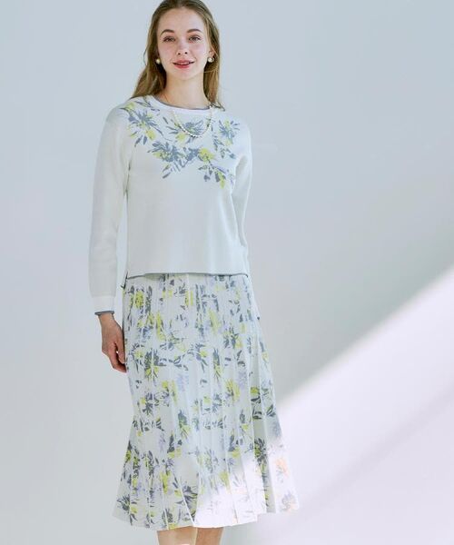 CORDIER / コルディア ニット・セーター | 【入卒セレモニー/おでかけ/M~3Lサイズ/セットアップ】フラワージャカードプルオーバーニット | 詳細22