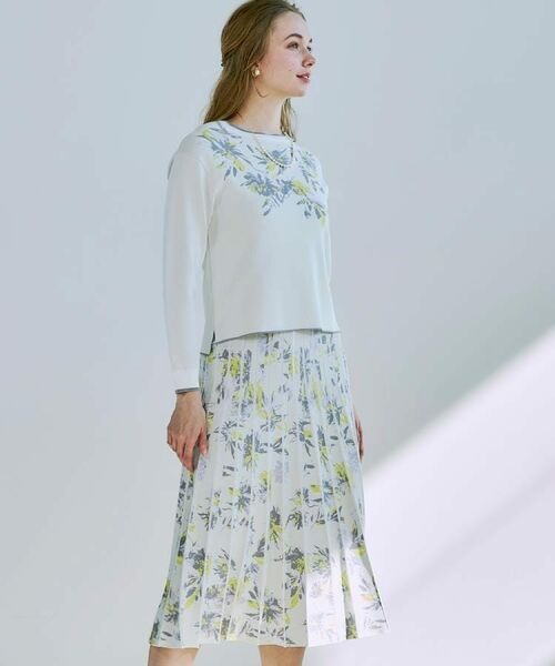 CORDIER / コルディア ニット・セーター | 【入卒セレモニー/おでかけ/M~3Lサイズ/セットアップ】フラワージャカードプルオーバーニット | 詳細23