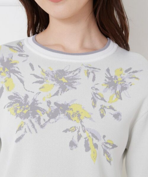 CORDIER / コルディア ニット・セーター | 【入卒セレモニー／おでかけ／M～3Lサイズ／セットアップ】フラワージャカードプルオーバーニット | 詳細4