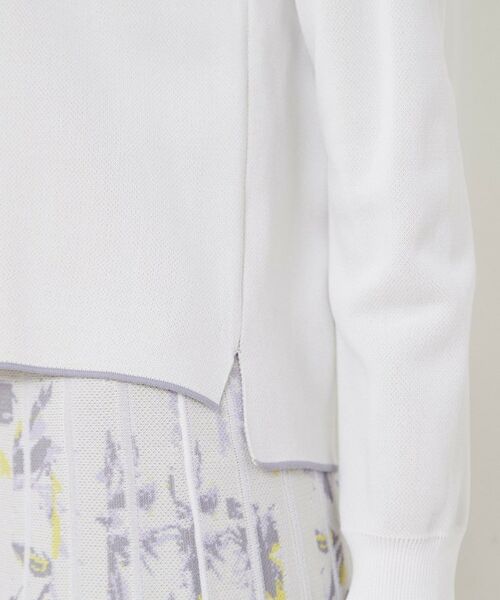 CORDIER / コルディア ニット・セーター | 【入卒セレモニー／おでかけ／M～3Lサイズ／セットアップ】フラワージャカードプルオーバーニット | 詳細6