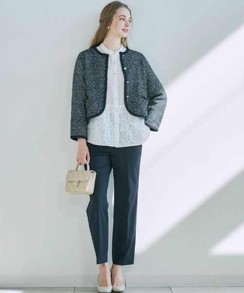 CORDIER / コルディア ノーカラージャケット | 【入卒セレモニー／おでかけ】ツイーディーヤーンニットジャケット | 詳細19