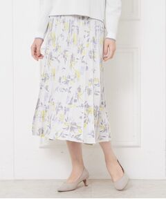 CORDIER / コルディア ロング・マキシ丈スカート | 【入卒セレモニー／おでかけ／セットアップ】フラワージャカードスカート