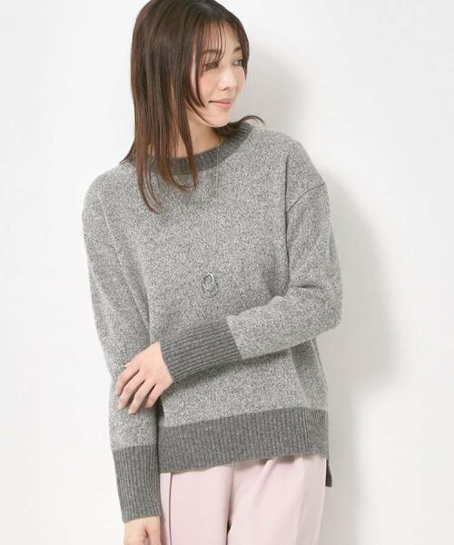 CORDIER / コルディア ニット・セーター | 【M～3Lサイズ】ムネラリズプルオーバーニット（チャコールグレー(013)）