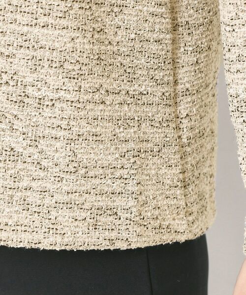CORDIER / コルディア カットソー | 【M～3Lサイズ】ニットツイード長め丈プルオーバージャージ | 詳細7
